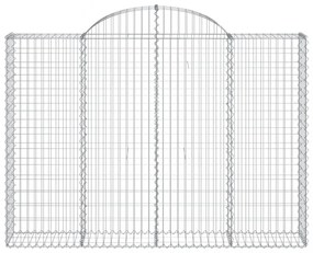 8 db íves horganyzott vas gabion kosár 200x30x140/160 cm