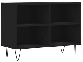 fekete szerelt fa TV-szekrény 69,5x30x50 cm