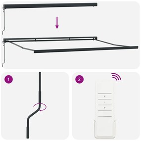 Automatikus behúzható napernyő fehér 500x300 cm