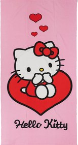 Hello Kitty Love fürdőlepedő, strand törölköző 70x140cm (Fast Dry)