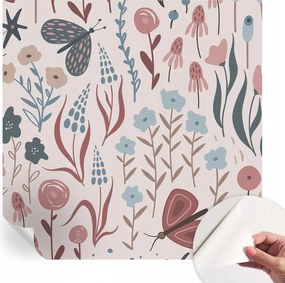 Dekoratív öntapadós fotótapéta Hálószobába Virágok rovarok 250x250 cm