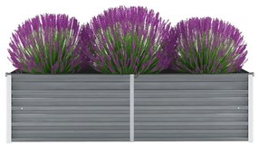 vidaXL szürke horganyzott acél kerti magaságyás 160 x 40 x 45 cm