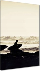 Vászonkép 80x120 Szörfözés naplemente