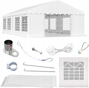 Kerti Party Sátor Ipari Raktár Nyári Fehér Abiko 3x9m