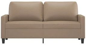 vidaXL 2 személyes cappuccino színű műbőr kanapé 140 cm