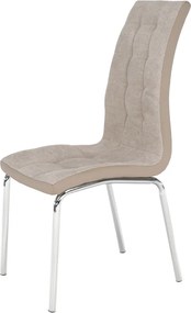 Étkezőszék, bézs/króm, GERDA NEW