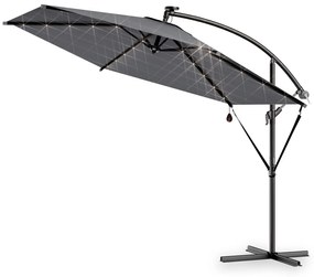 Deuba LED-es napernyő Haiti Ø300 cm - antracit