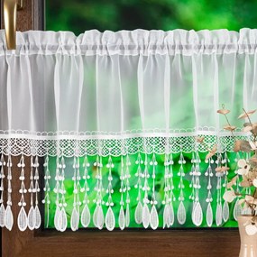 Irigy Hónaljmirigy Fátyol Fehér Gipszkarton Gyöngyökkel Alagút- 300 x 30 cm