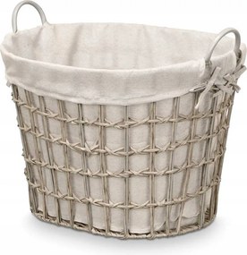 Fonott Szennyestartó Kosár Műanyag 43X56X40CM Szürke, Fogantyúkkal