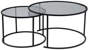 Dohányzóasztal Aurum - 80, 60 - Fekete, Grey