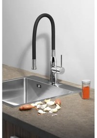 Sapho - Mosogató csap rugalmas karral SILI fekete/réz
