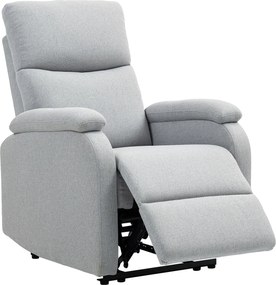 HOMCOM Fotel, TV Fotel Relaxáló Funkcióval, Beszőtt TV Fotel Vászon Hatású Kárpittal, Relaxáló Fotel Zseb Rugós Maggal, 150 kg-ig Terhelhető Pihenő Sz