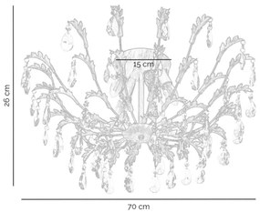 ONLI - Mennyezeti lámpa TERESA 5xE14/6W/230V bronzszínű
