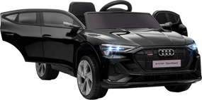HOMCOM 12V Elektromos Gyerekautó Audi E-tron Távirányítóval, Biztonsági Övvel, Zenével (MP3/USB/TF), 3-5 Éves Gyerekeknek, 3-5 km/h, Fekete | Aosom