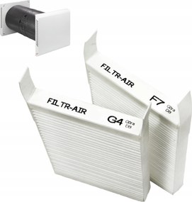 Levegőszűrők G4+F7 Rekuperátor Zehnder ComfoSpot 50 Nincs Szennyeződés