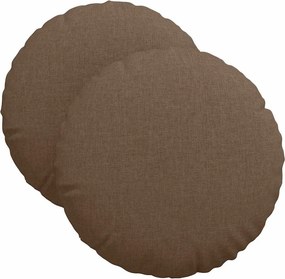 vidaXL Ülőpárnák 2 pcs Barna Ø40 x 13 cm szövet