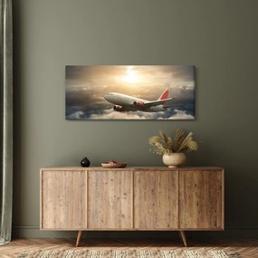 Kép - Repülőgép a felhőkben (120x50 cm)