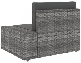 3 részes szürke polyrattan kerti ülőgarnitúra