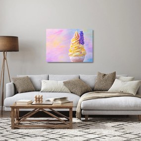 Üveg kép - Levendulás fagylalt (70x50 cm)
