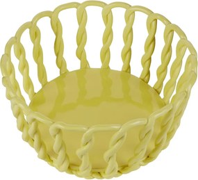 CRAFT kerámia kosár 25cm sárga kerek
