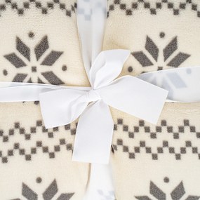 4Home Nordic gyapjú hatású pléd bézs, 150 x 200 cm