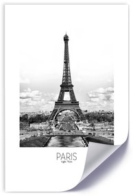 Gario Poszter Az ikonikus Eiffel-torony A keret színe: Fekete, Méret: 40 x 60 cm