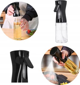 Olaj- és olajszóró 200 ml-es üvegpalack adagolóval Adagoló