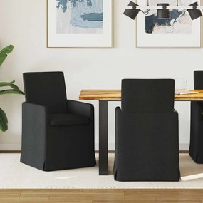 Étkező Székek 2 pcs Fekete 57 x 67 x 95 cm szövet