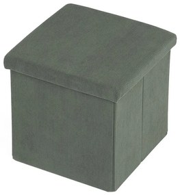 Zöld Corduroy Tárolós Puff. TAB-471 GRN6