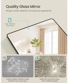 állótükör, 165 x 60 cm, fekete