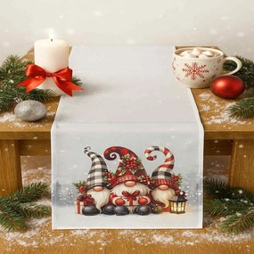 Karácsonyi terítő Manó lámpás 40 x 170 cm TiaHome