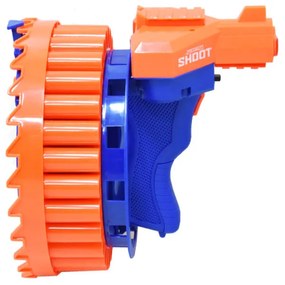 Gyors tüzelésű automata játék gépfegyver - 28 db szivacs tölténnyel