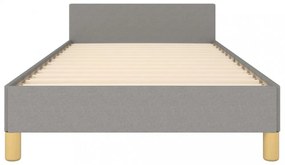 világosszürke szövet ágykeret matrac nélkül 80x200 cm