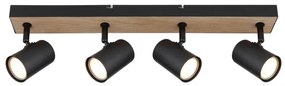 Globo 57911-4BW - Spotlámpa ROBBY 4xGU10/35W/230V fekete/barna