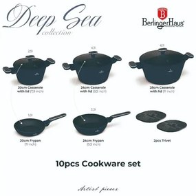 BerlingerHaus 10 részes edénykészlet Deep Sea Collection(BH/8381)