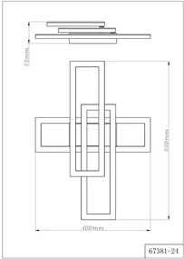 Globo 67381-24 - WILTON LED mennyezeti lámpa LED/24W/230V 3000/4000/6000K