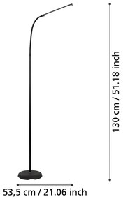 Fekete LED állólámpa (magasság 130 cm) LAROA – EGLO