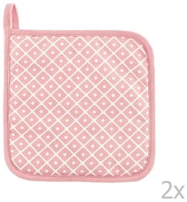 Dot 2 db rózsaszín pamut edényfogó - Tiseco Home Studio