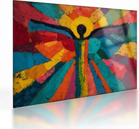 Üveg kép - Festett angyal (70x50 cm)