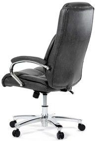 Szürke Ökobőr Irodai Főnöki Szék Hinta Mechanikával. KA-F1385 GREY