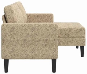 világosszürke műbőr 2 üléses kanapé L-alakú kanapéval 125 cm