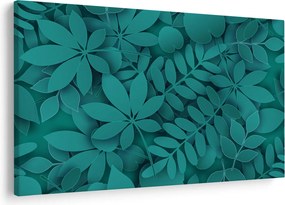 Kép - Türkiz levelek (90x60 cm)