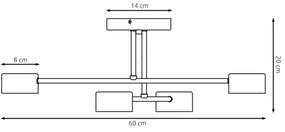 Felületre szerelhető csillár  HALO 4xGX53/10W/230V fehér