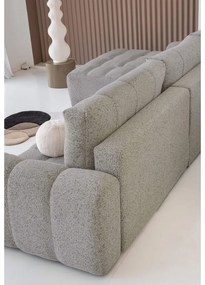 Világosbarna kinyitható tárolóhelyes moduláris sarokkanapé (bal oldali) Lulu – Miuform