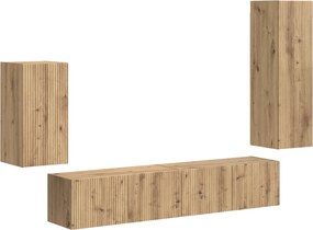 vidaXL TV szekrény garnitúra 4 pcs Artisan tölgy Faanyag