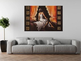 Gario Kézzel festett kép Szép lány Méret: 120 x 80 cm