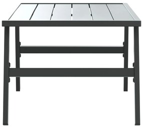 fekete porszórt acél kerti dohányzóasztal 90 x 45 x 35 cm