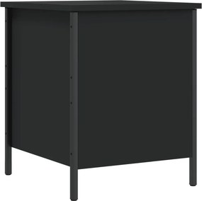 vidaXL fekete szerelt fa tárolópad 40 x 42,5 x 50 cm