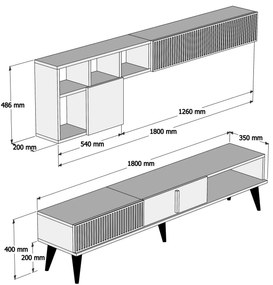 TV szekrény Milan - Walnut