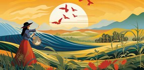 Poszter 91,3x44,5cm A vidéki élet egyszerűsége